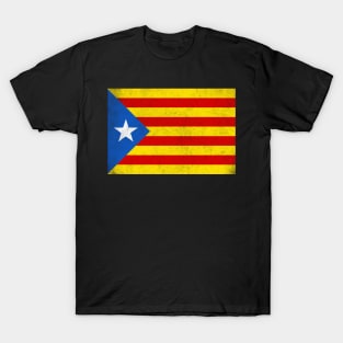 Catalonia / Països Catalans Estelada - Vintage Faded Look Design T-Shirt